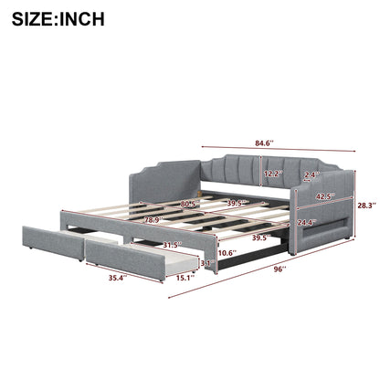 Extendable Daybed With LED Light And 2 Storage Drawers - The Sleep Loft - Online Mattress Showroom NYC
