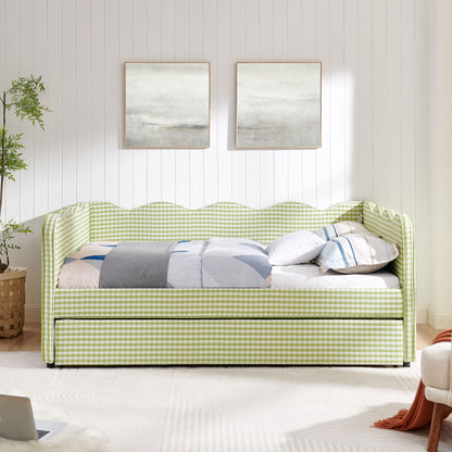 Gingham Daybed With USB Charging Port, Wave-Shaped Design - The Sleep Loft - Online Mattress Showroom NYC