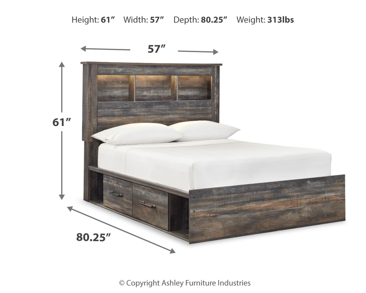 Drystan - Panel Bookcase Bed - The Sleep Loft - Online Mattress Showroom NYC
