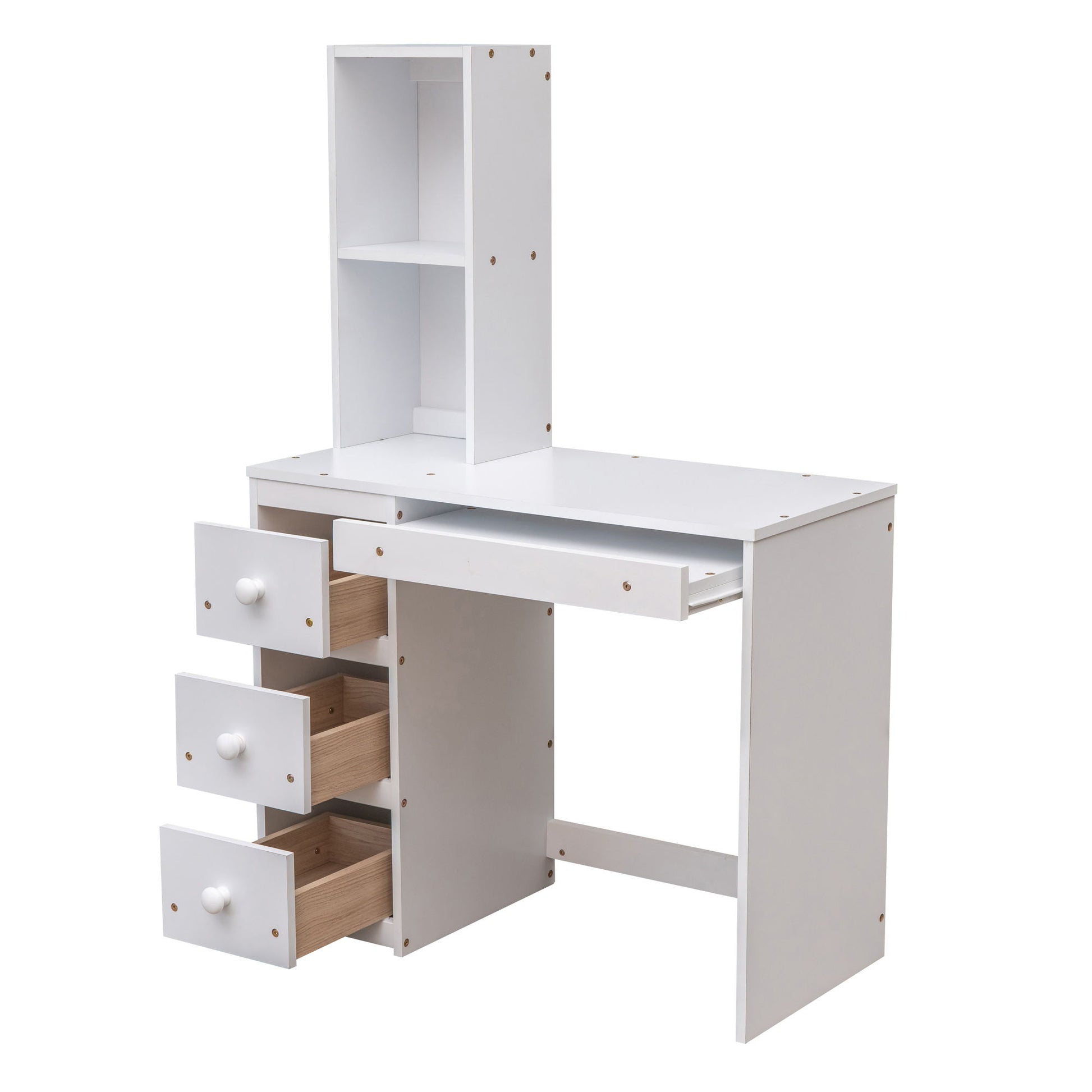 Loft Bed With Stand Alone Bed, Storage Staircase, Desk, Shelves, And Drawers - The Sleep Loft - Online Mattress Showroom NYC