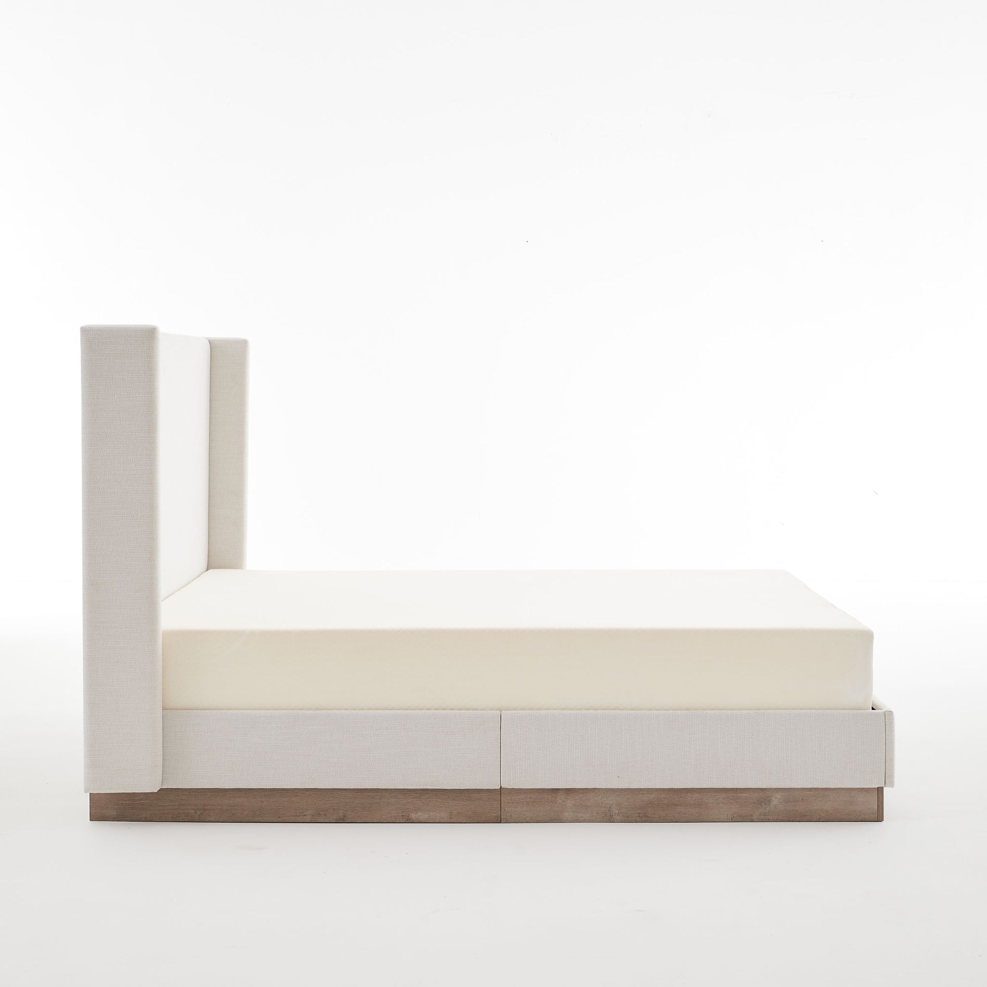 Hosford - Minimalist Canvas Upholstered Wingback Bed - The Sleep Loft - Online Mattress Showroom NYC