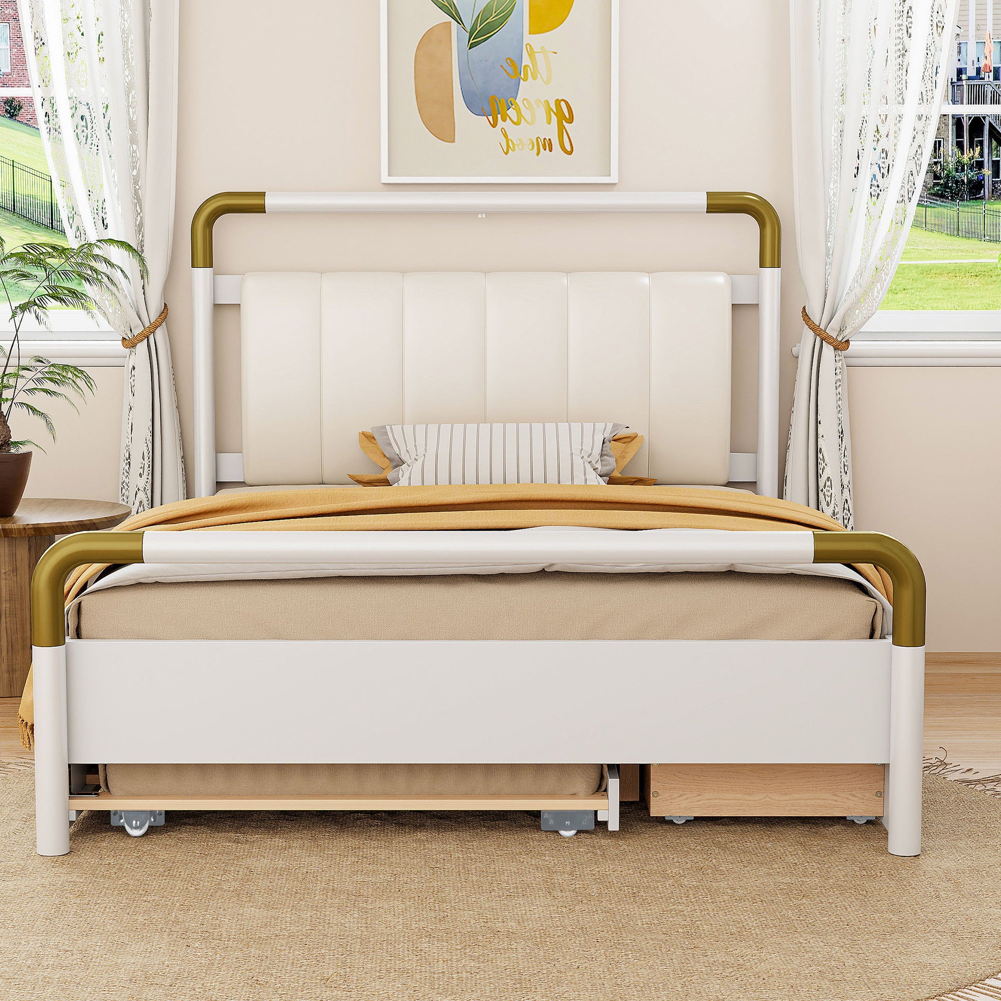 Storage Platform Bed, With 2 Big Drawers, Trundle - The Sleep Loft - Online Mattress Showroom NYC