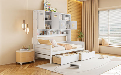 Daybed With All-In-One Cabinet And Shelf - The Sleep Loft - Online Mattress Showroom NYC