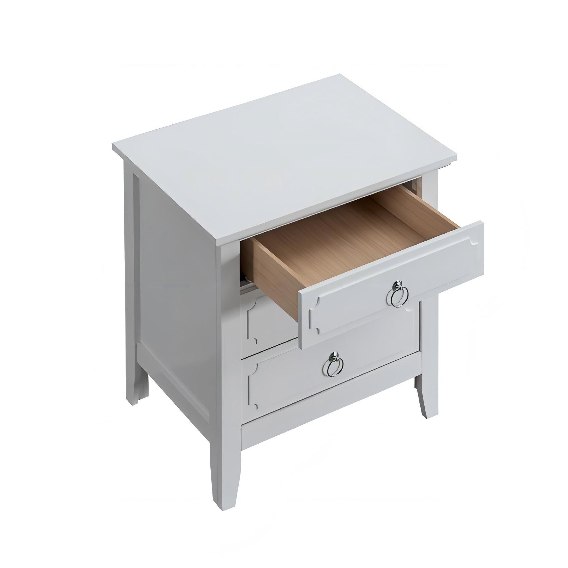 Hammond - 3 Drawer Nightstand - White - The Sleep Loft - Online Mattress Showroom NYC