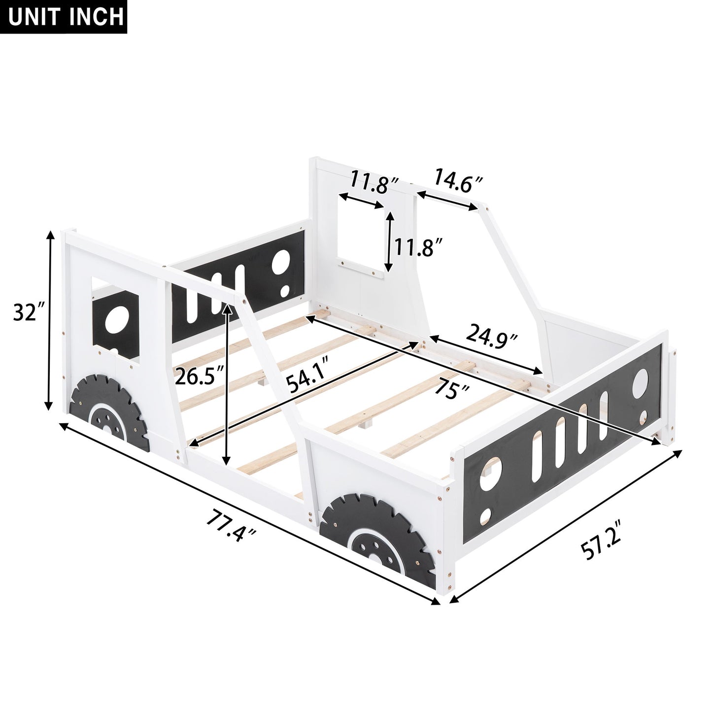 Classic Car Shaped Platform Bed With Wheels - The Sleep Loft - Online Mattress Showroom NYC