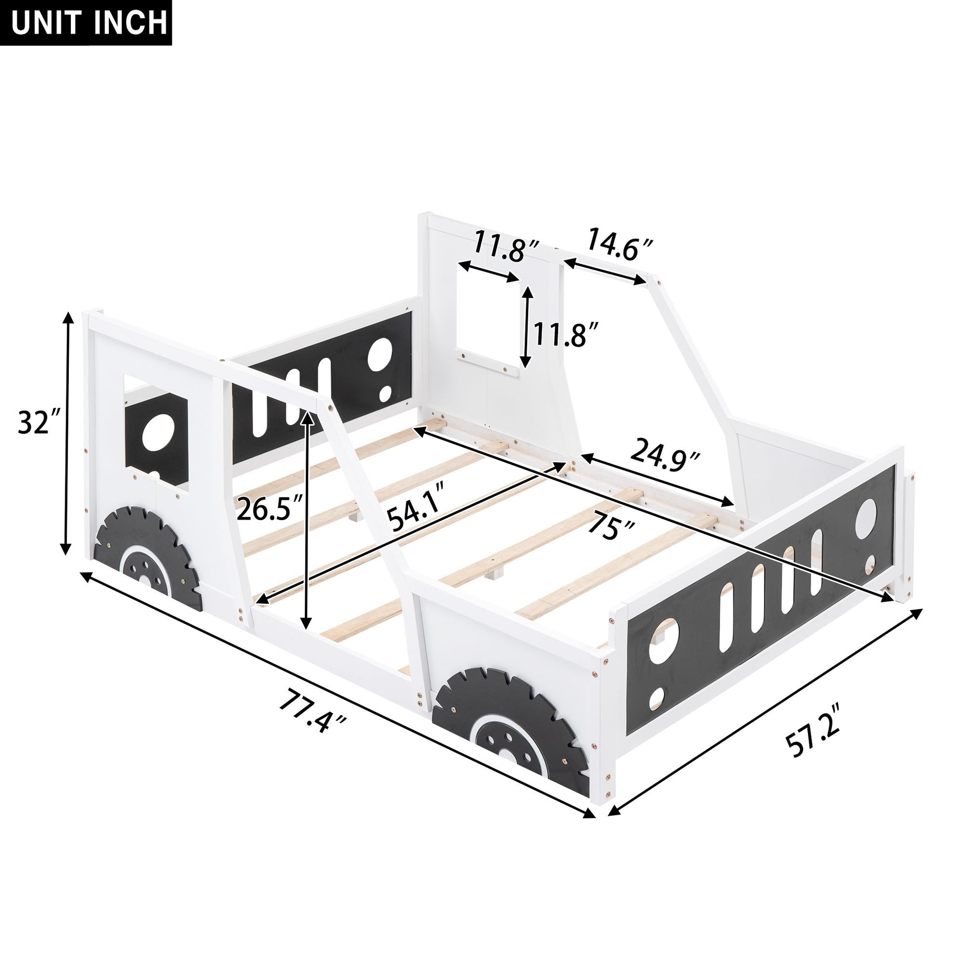 Classic Car Shaped Platform Bed With Wheels - The Sleep Loft - Online Mattress Showroom NYC