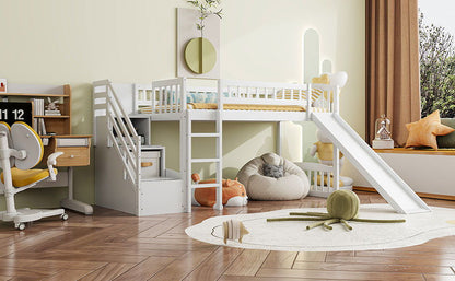 Loft Stairway Bed With 2 Drawers, Convertible Ladder And Slide - The Sleep Loft - Online Mattress Showroom NYC