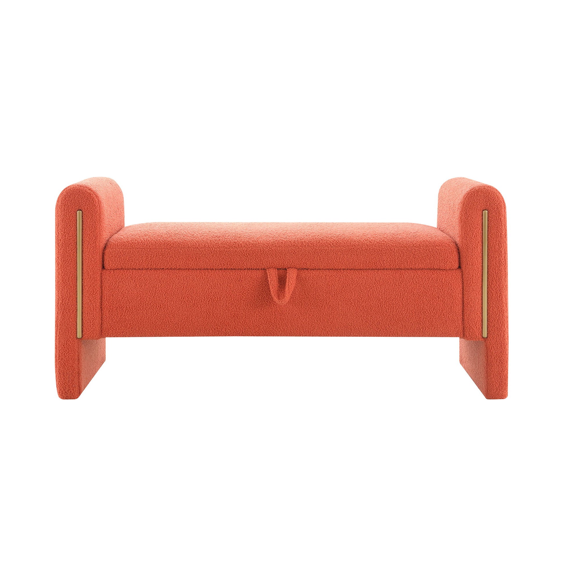 Modern Teddy Upholstered Large Bed End Bench With Arms And Storage - The Sleep Loft - Online Mattress Showroom NYC