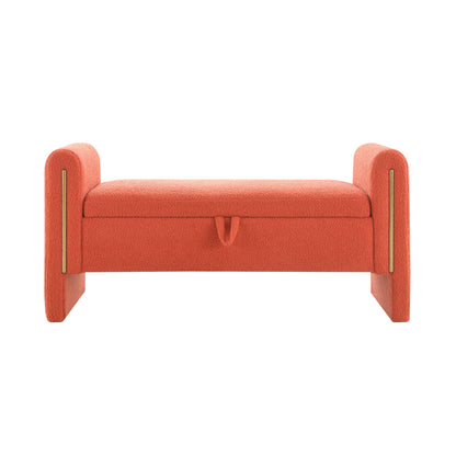Modern Teddy Upholstered Large Bed End Bench With Arms And Storage - The Sleep Loft - Online Mattress Showroom NYC
