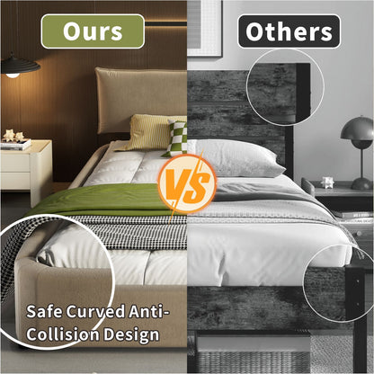 Cloud Bed Frame With Oversized Padded Movable Headboard - The Sleep Loft - Online Mattress Showroom NYC