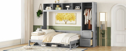 Murphy Wall Bed With Closet And Drawers - The Sleep Loft - Online Mattress Showroom NYC