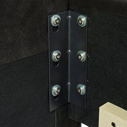 David - King Tufted Wingback Bed - Dark Charcoal Gray - The Sleep Loft - Online Mattress Showroom NYC