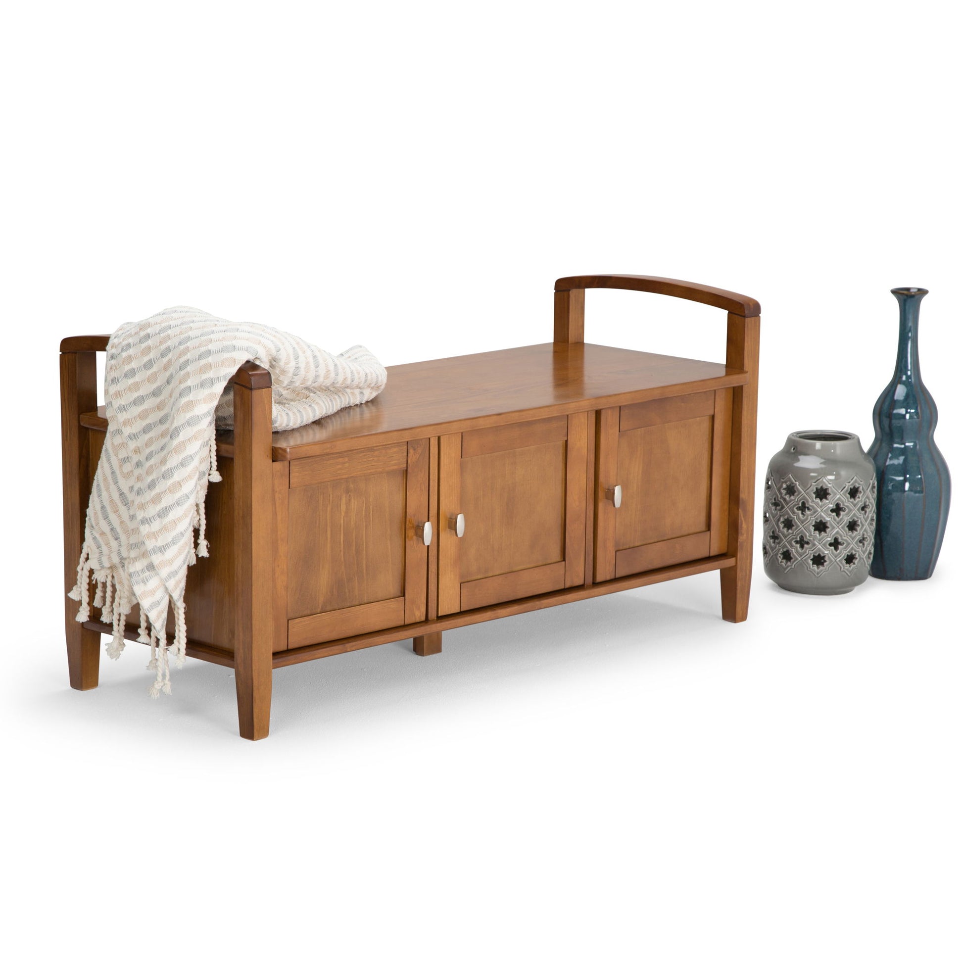 Warm Shaker - Handcrafted Entryway Storage Bench - The Sleep Loft - Online Mattress Showroom NYC
