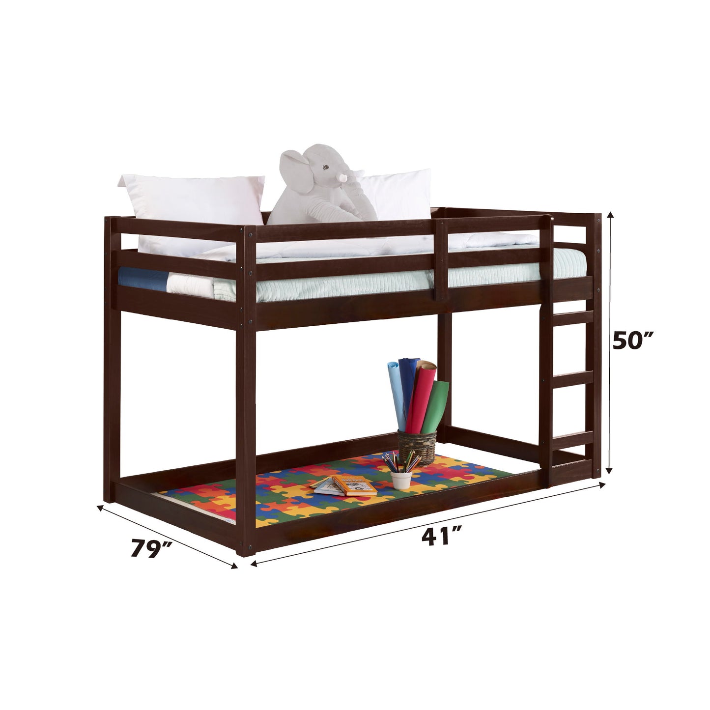 Gaston - Twin Loft Bed - Espresso - The Sleep Loft - Online Mattress Showroom NYC