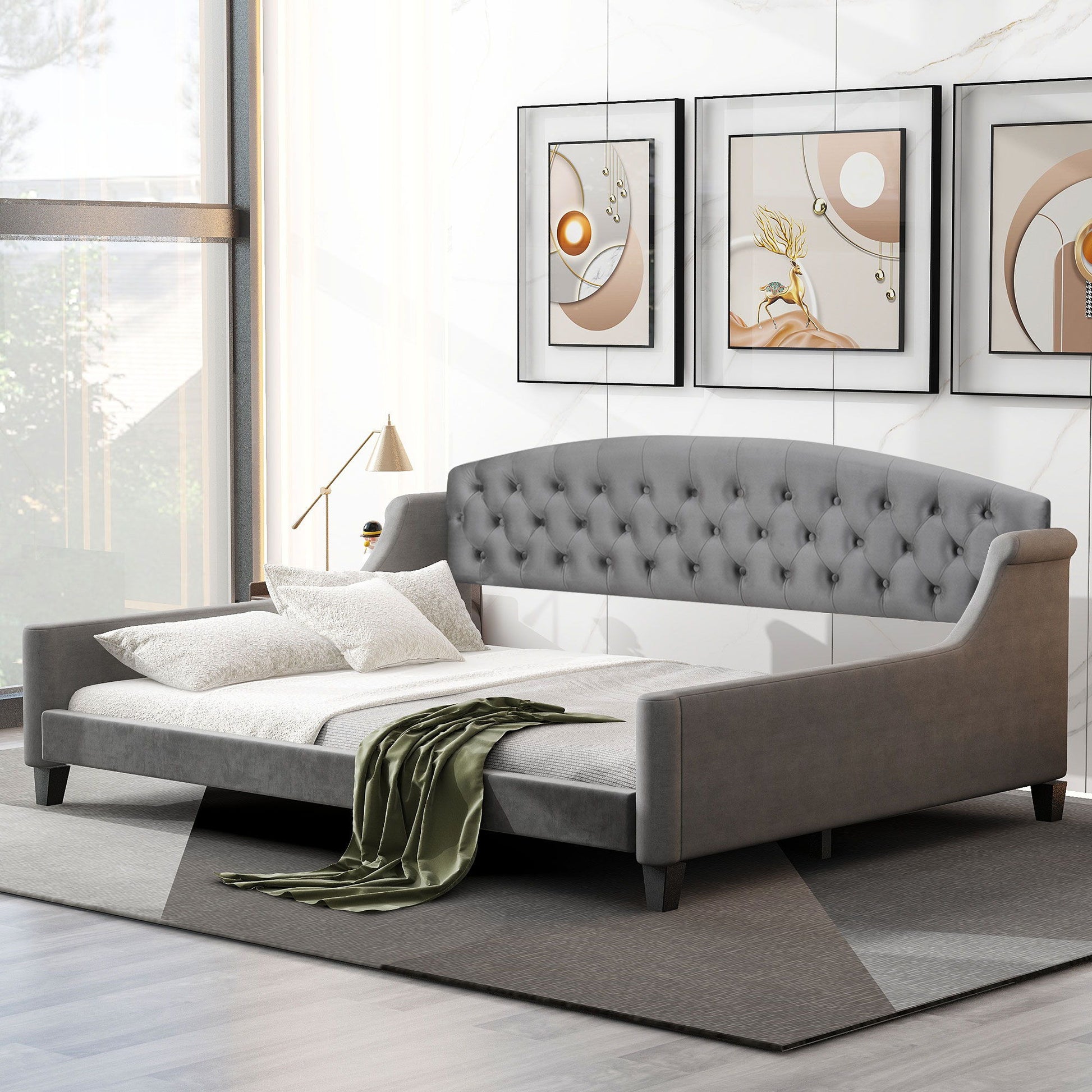 Modern Tufted Button Daybed - The Sleep Loft - Online Mattress Showroom NYC