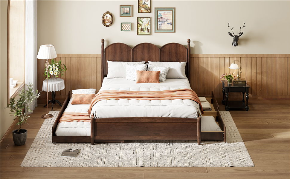 Platform Bed With With 2 Big Drawers And Trundle - The Sleep Loft - Online Mattress Showroom NYC