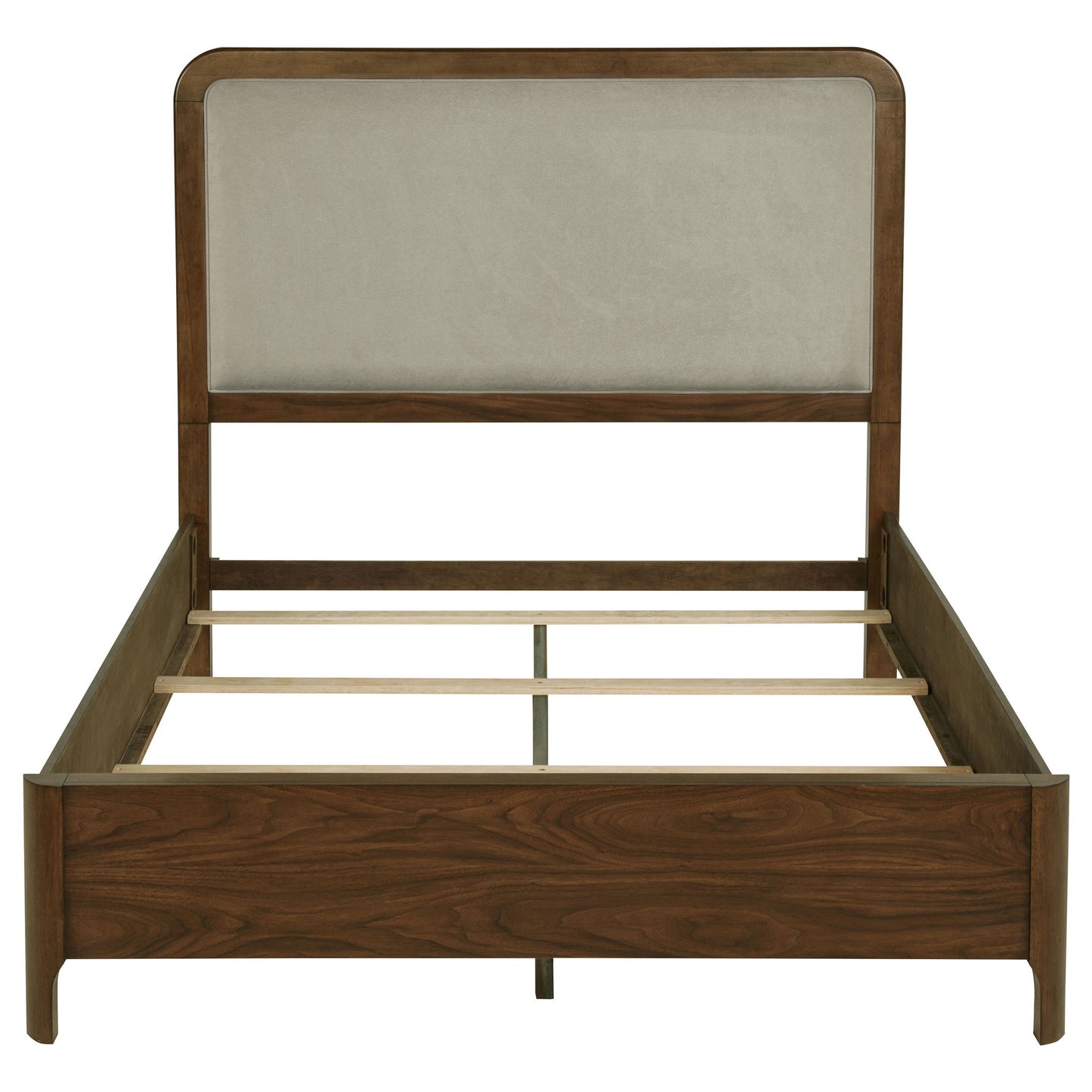 Verona - Queen Upholstered Panel Bed - Walnut - The Sleep Loft - Online Mattress Showroom NYC