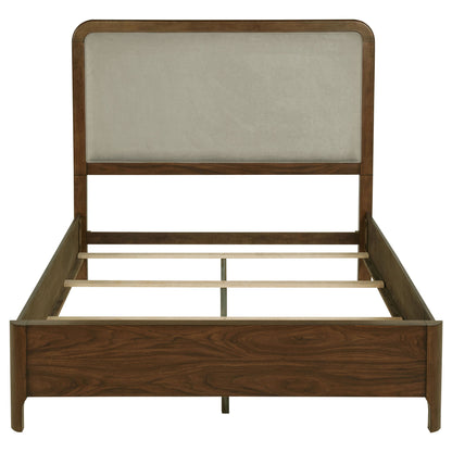 Verona - Queen Upholstered Panel Bed - Walnut - The Sleep Loft - Online Mattress Showroom NYC