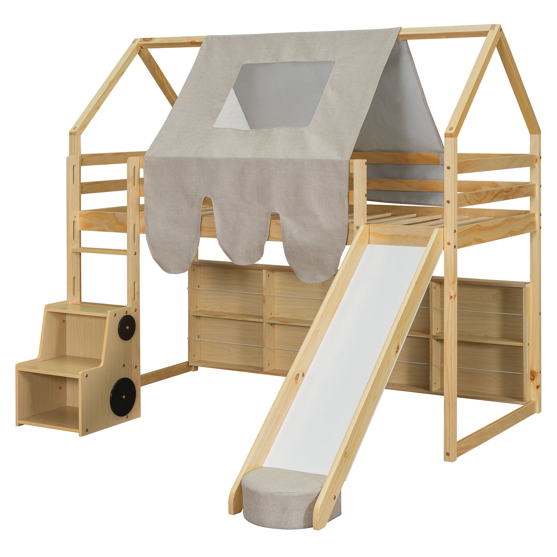 Loft Bed With House Shaped Frame And Tent - The Sleep Loft - Online Mattress Showroom NYC