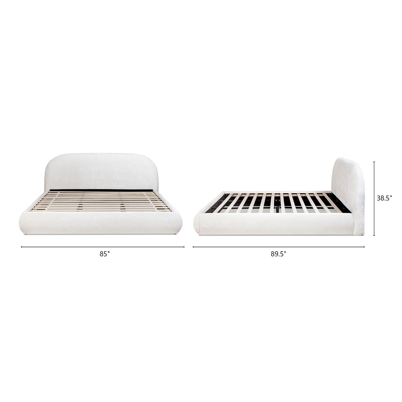 Archie Puffy Grounded - Upholstered Platform Bed - The Sleep Loft - Online Mattress Showroom NYC