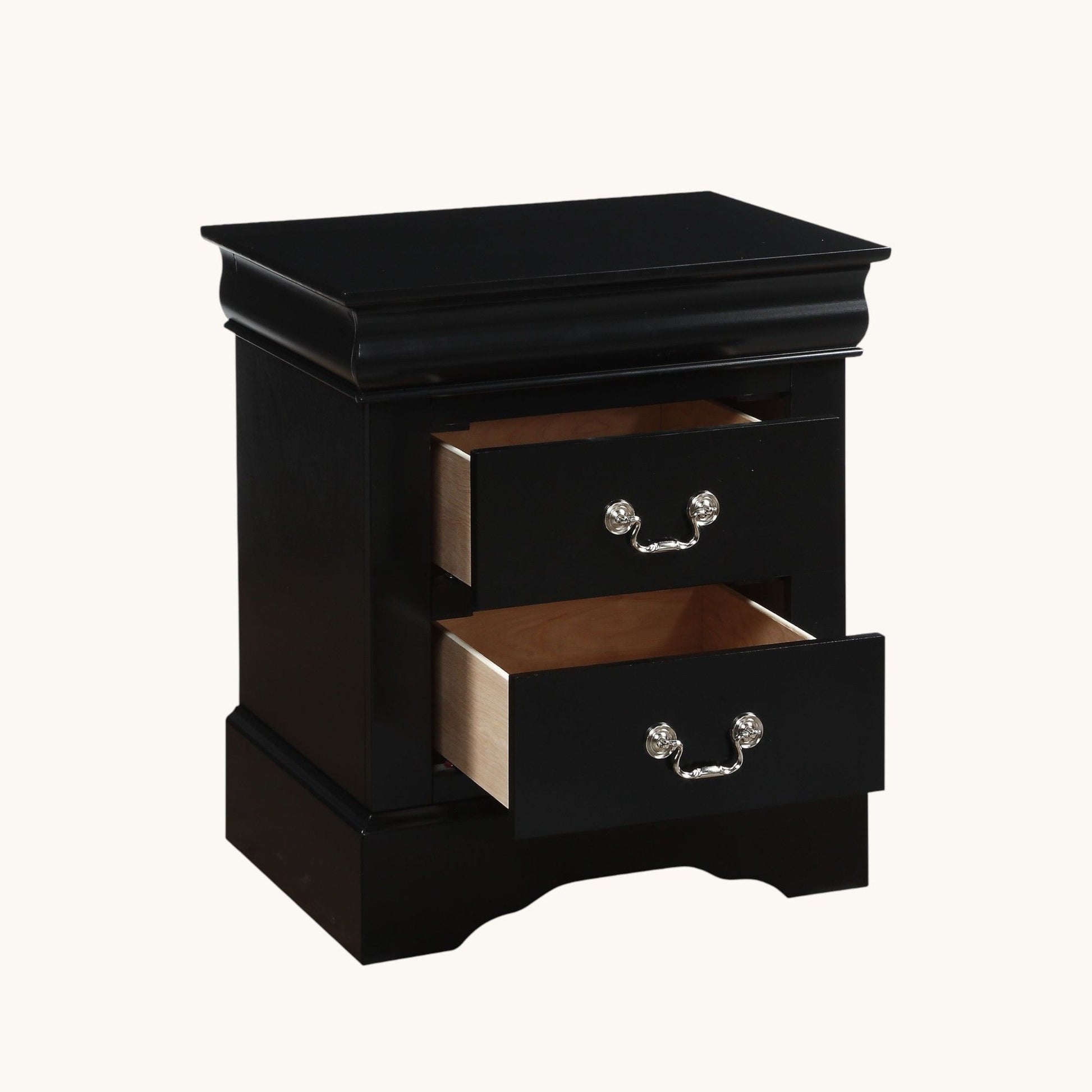 Louis Philippe III - Sleek Design Nightstand - The Sleep Loft - Online Mattress Showroom NYC