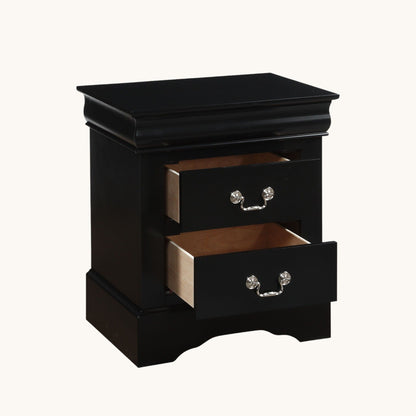 Louis Philippe III - Sleek Design Nightstand - The Sleep Loft - Online Mattress Showroom NYC