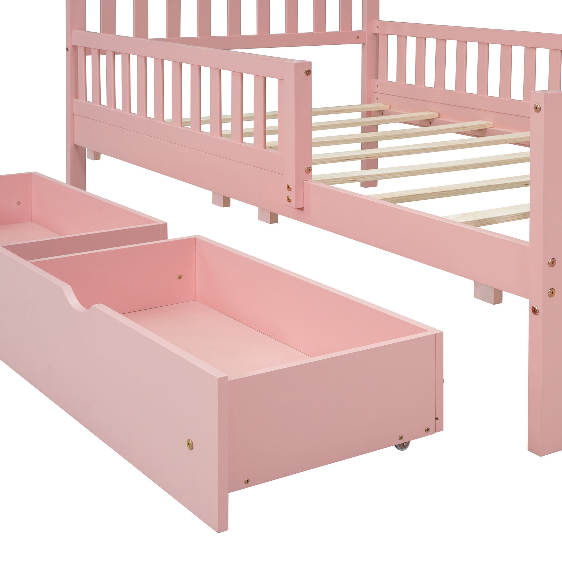 Platform Bed With Guardrails On Both Sides And 2 Storage Drawers - The Sleep Loft - Online Mattress Showroom NYC