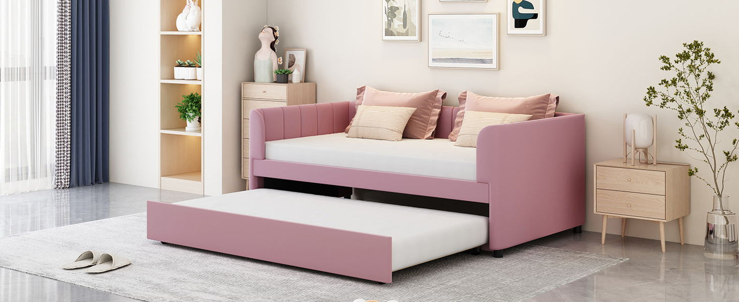 Upholstered Daybed With Ergonomic Design Backrest - The Sleep Loft - Online Mattress Showroom NYC