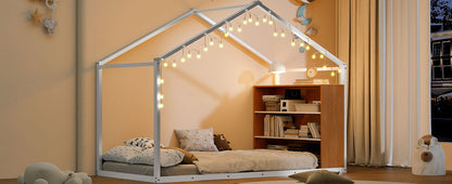 Bed House Frame With Shelves And Lights - The Sleep Loft - Online Mattress Showroom NYC