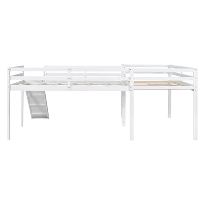 L Shaped Loft Bed With Ladder And Slide - The Sleep Loft - Online Mattress Showroom NYC