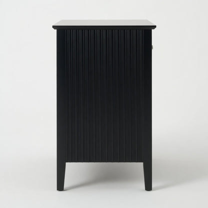Fluted 3 Drawer Nightstand With Soft Close Slides
