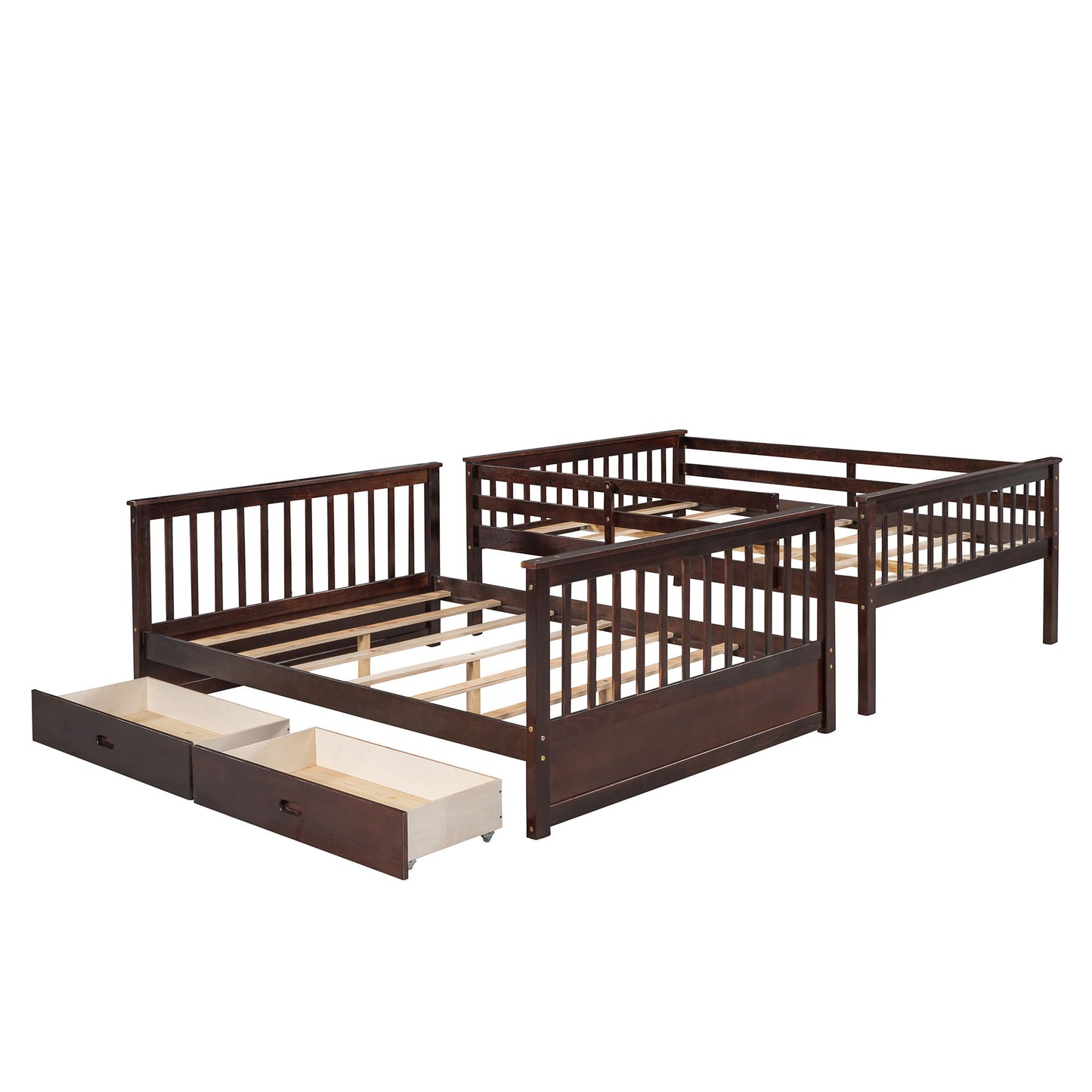 Bunk Bed With Ladders And 2 Storage Drawers - The Sleep Loft - Online Mattress Showroom NYC