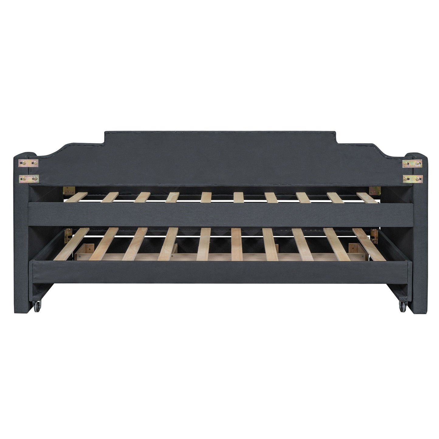 Upholstered Simple Design Daybed With Trundle And 3 Drawers - The Sleep Loft - Online Mattress Showroom NYC