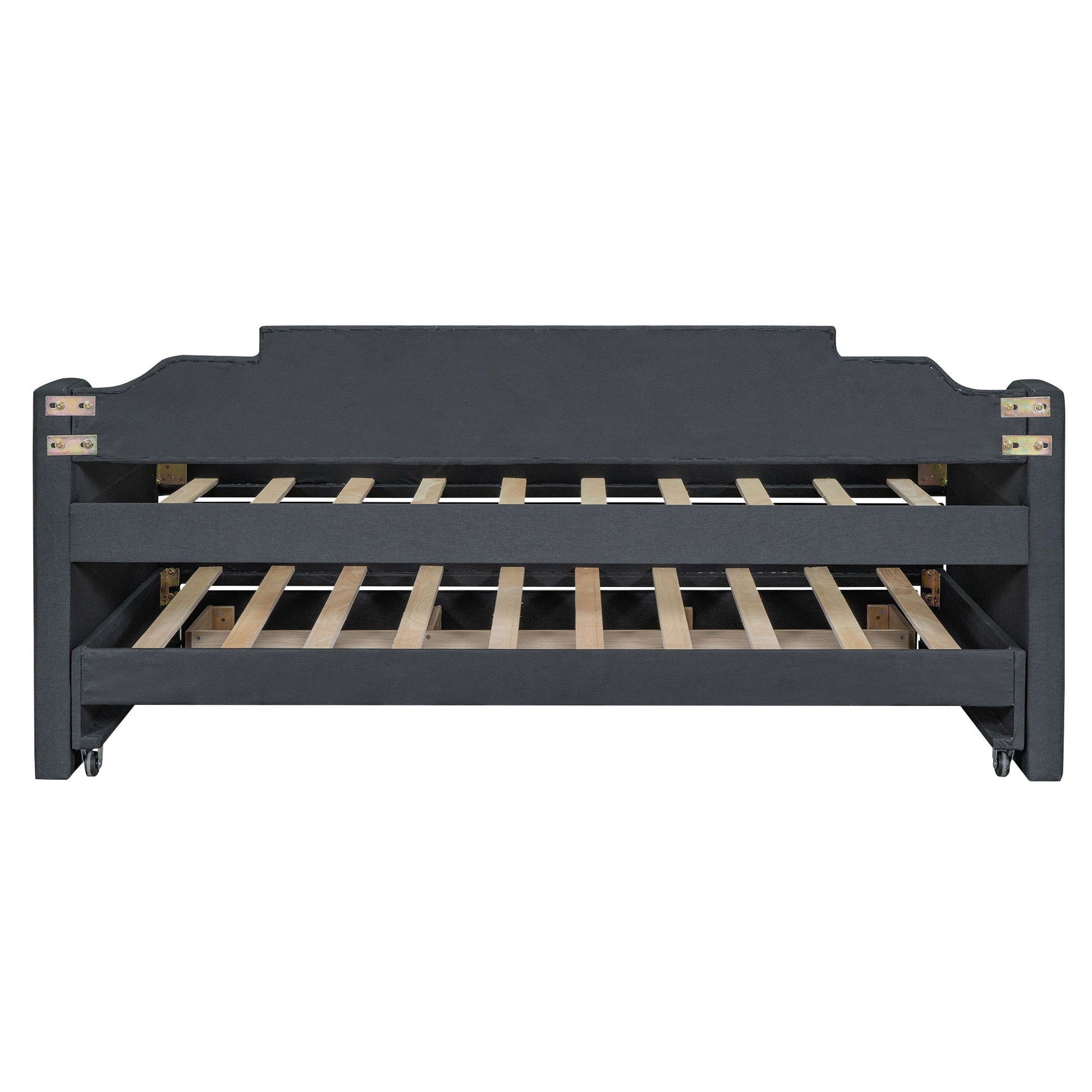 Upholstered Simple Design Daybed With Trundle And 3 Drawers - The Sleep Loft - Online Mattress Showroom NYC