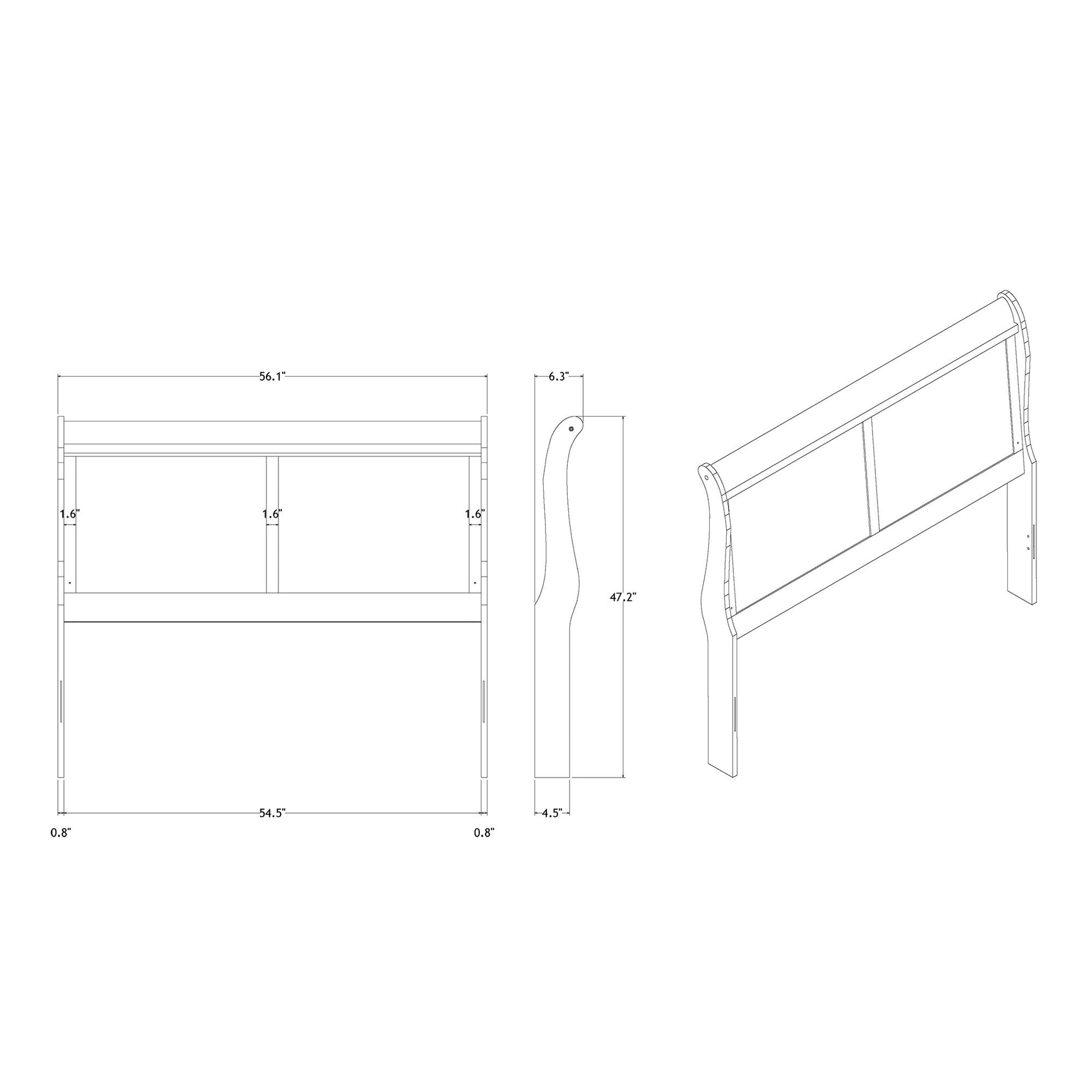 Charlston - Modern Sleigh Design Bed With LED - The Sleep Loft - Online Mattress Showroom NYC