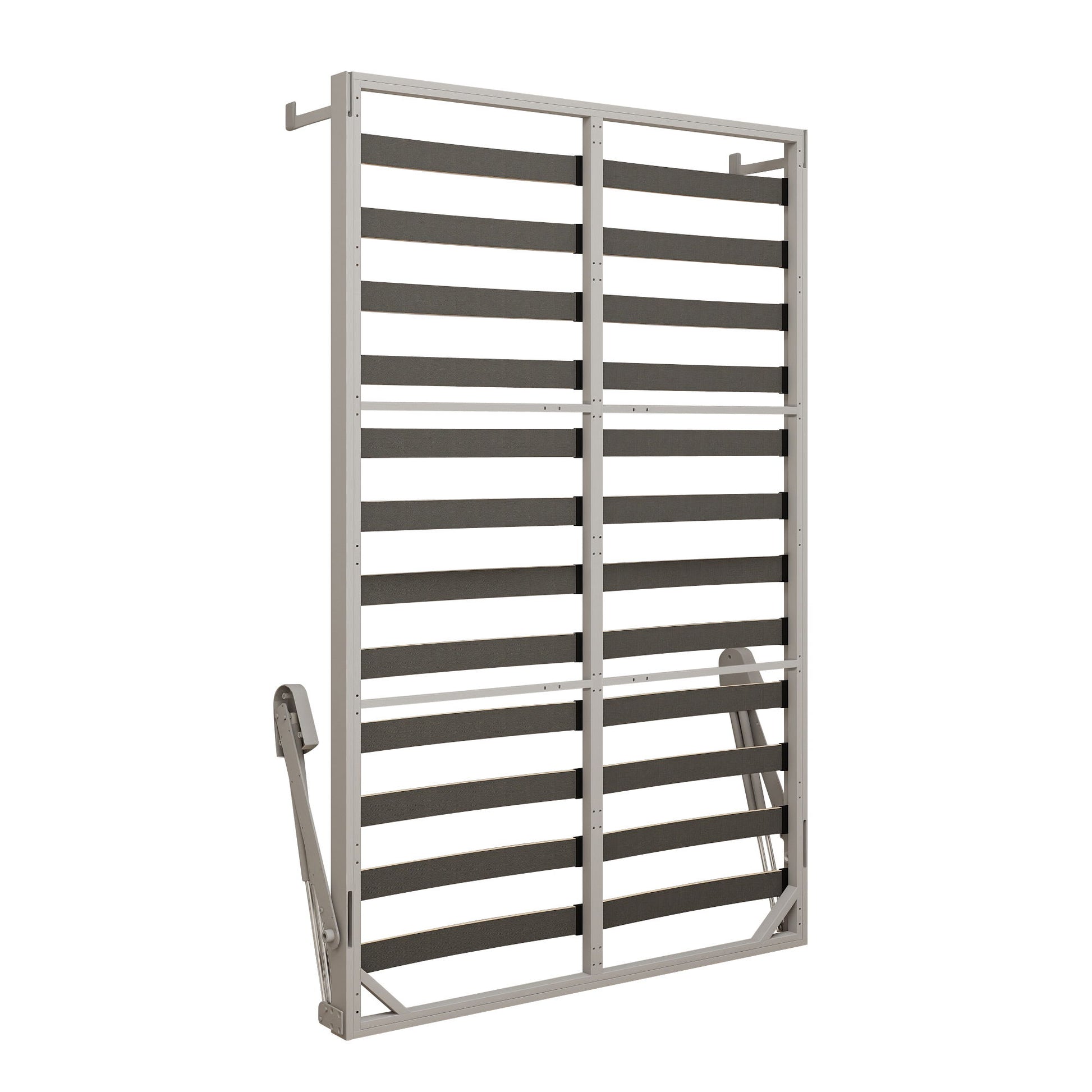 Queen Size Vertical Murphy Wall Cabinet Folding Bed With Automatic Legs - Gray - The Sleep Loft - Online Mattress Showroom NYC