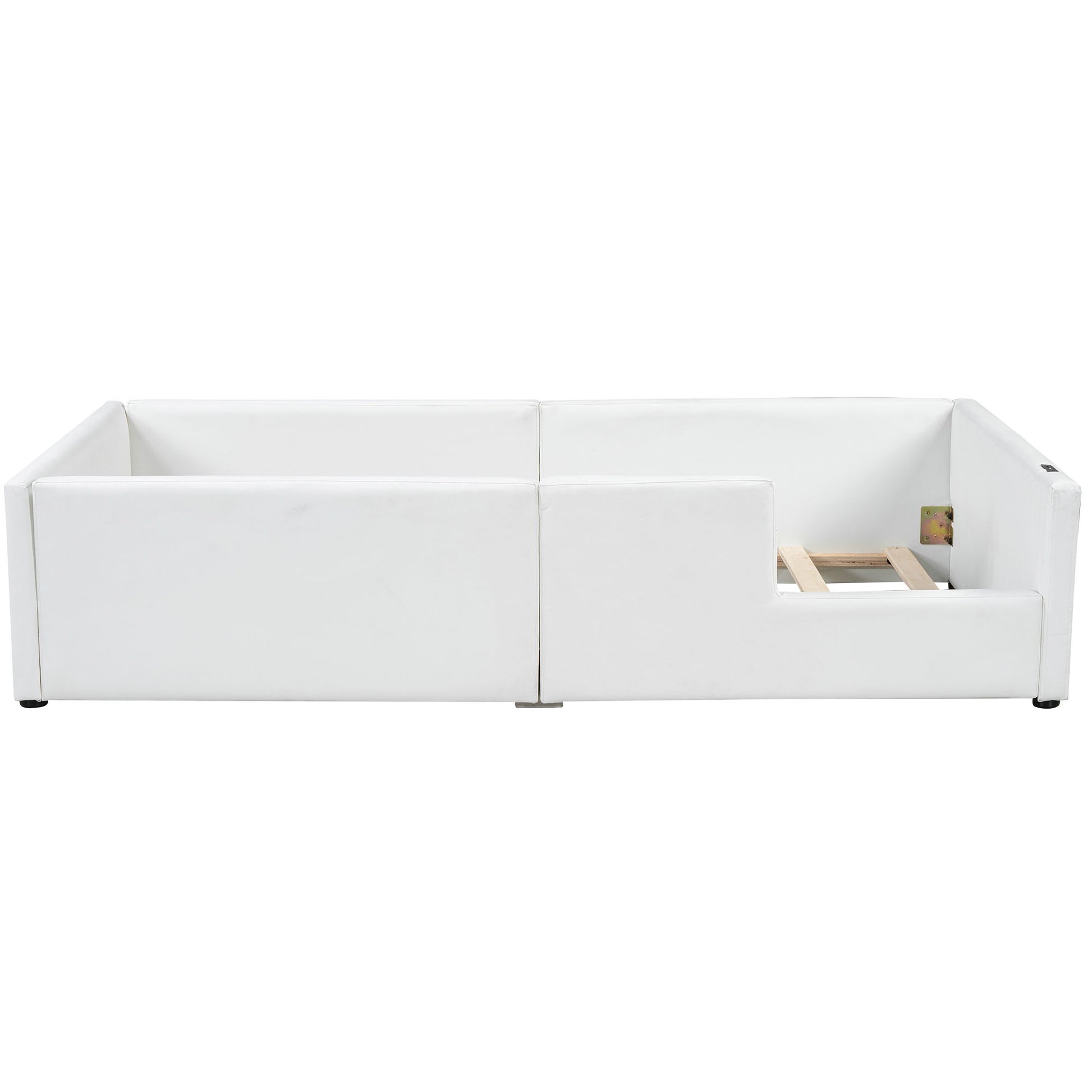 Platform Bed With Guardrail And Charging Station - The Sleep Loft - Online Mattress Showroom NYC