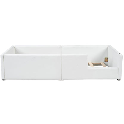 Platform Bed With Guardrail And Charging Station - The Sleep Loft - Online Mattress Showroom NYC