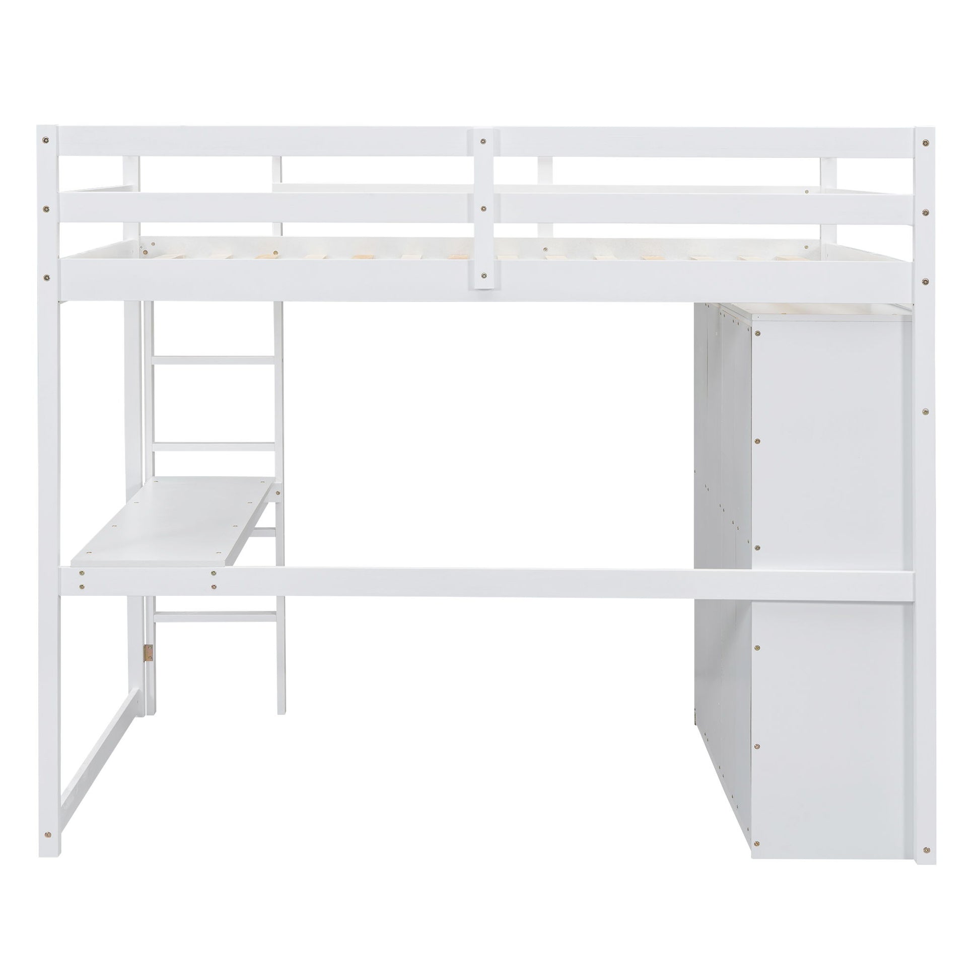 Loft Bed With Built In Wardrobe, Shelves And Drawers - The Sleep Loft - Online Mattress Showroom NYC