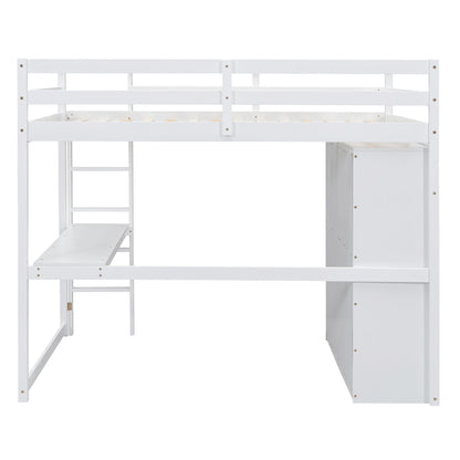 Loft Bed With Built In Wardrobe, Shelves And Drawers - The Sleep Loft - Online Mattress Showroom NYC