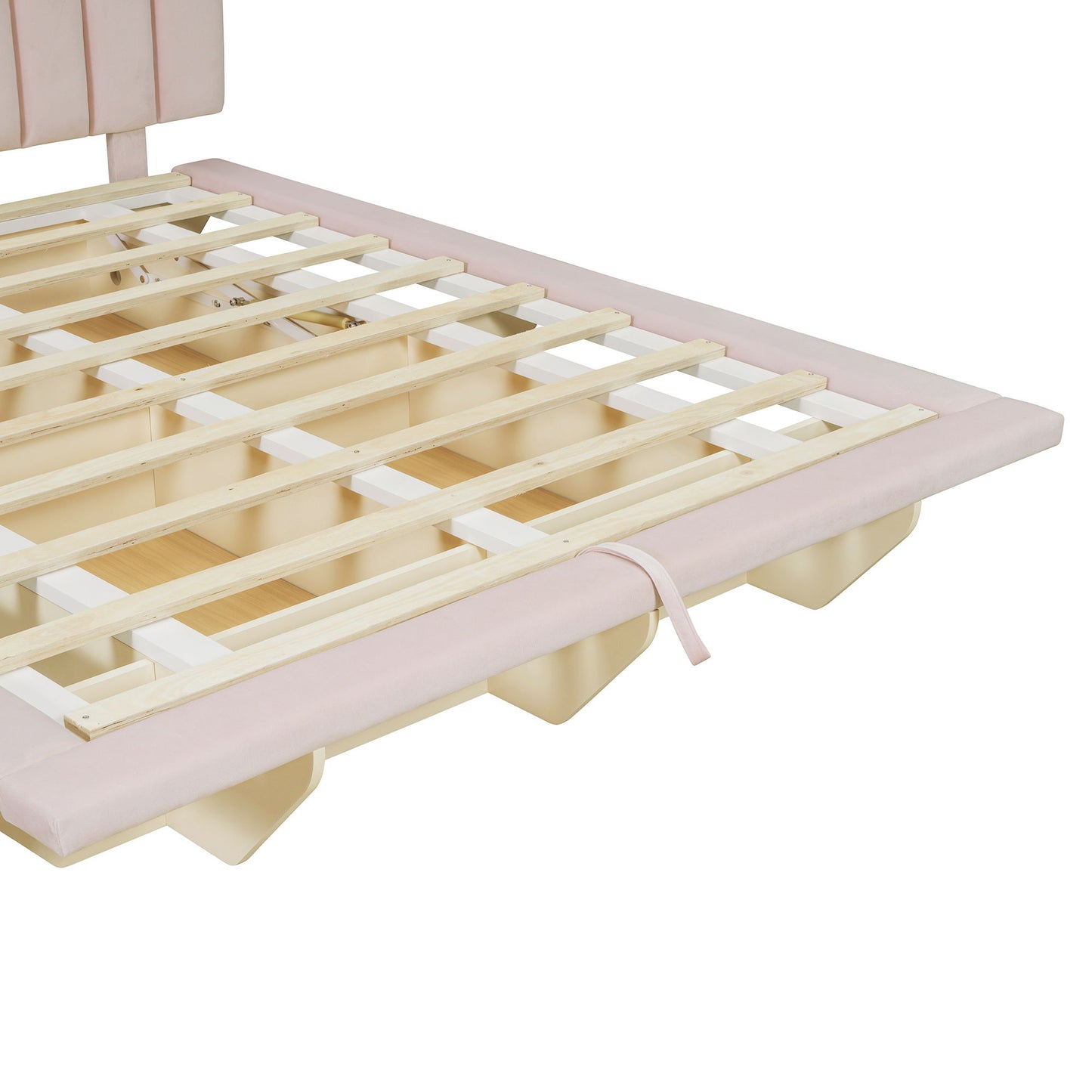 Upholstered Floating Hydrualic Platform Bed With LED Light And USB Port - The Sleep Loft - Online Mattress Showroom NYC