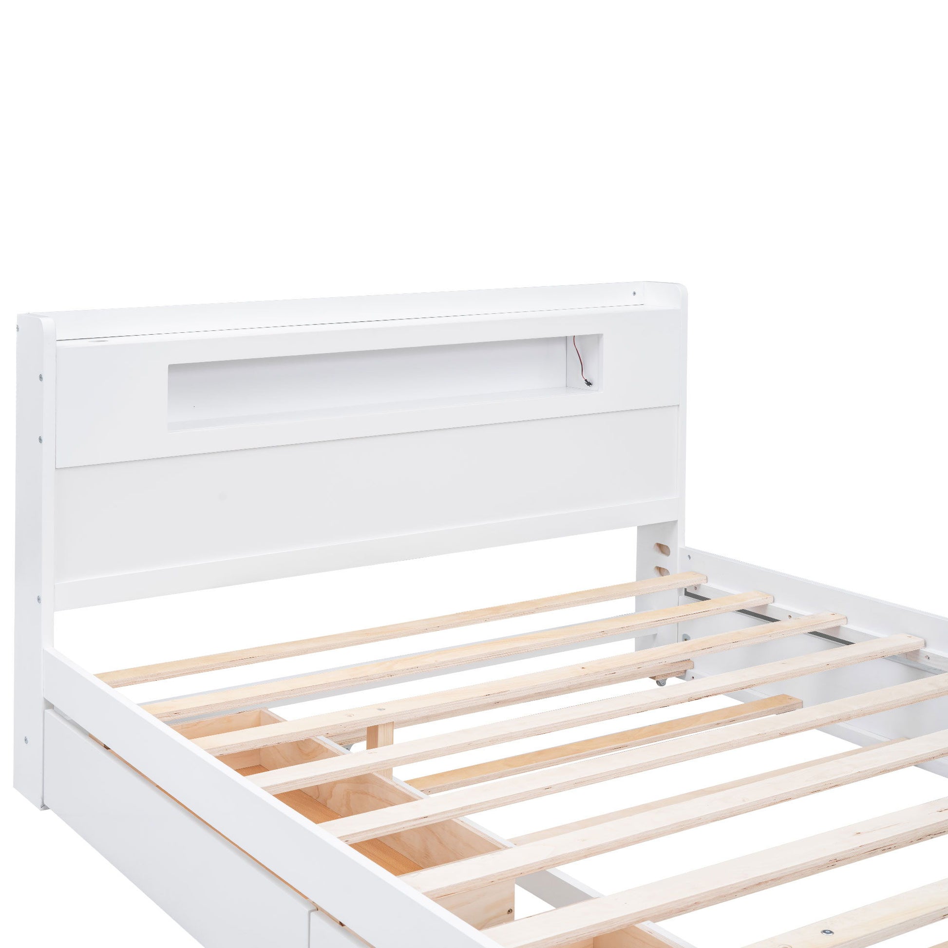 Storage Platform Bed With LED Lights, 2 Drawers And Trundle - The Sleep Loft - Online Mattress Showroom NYC