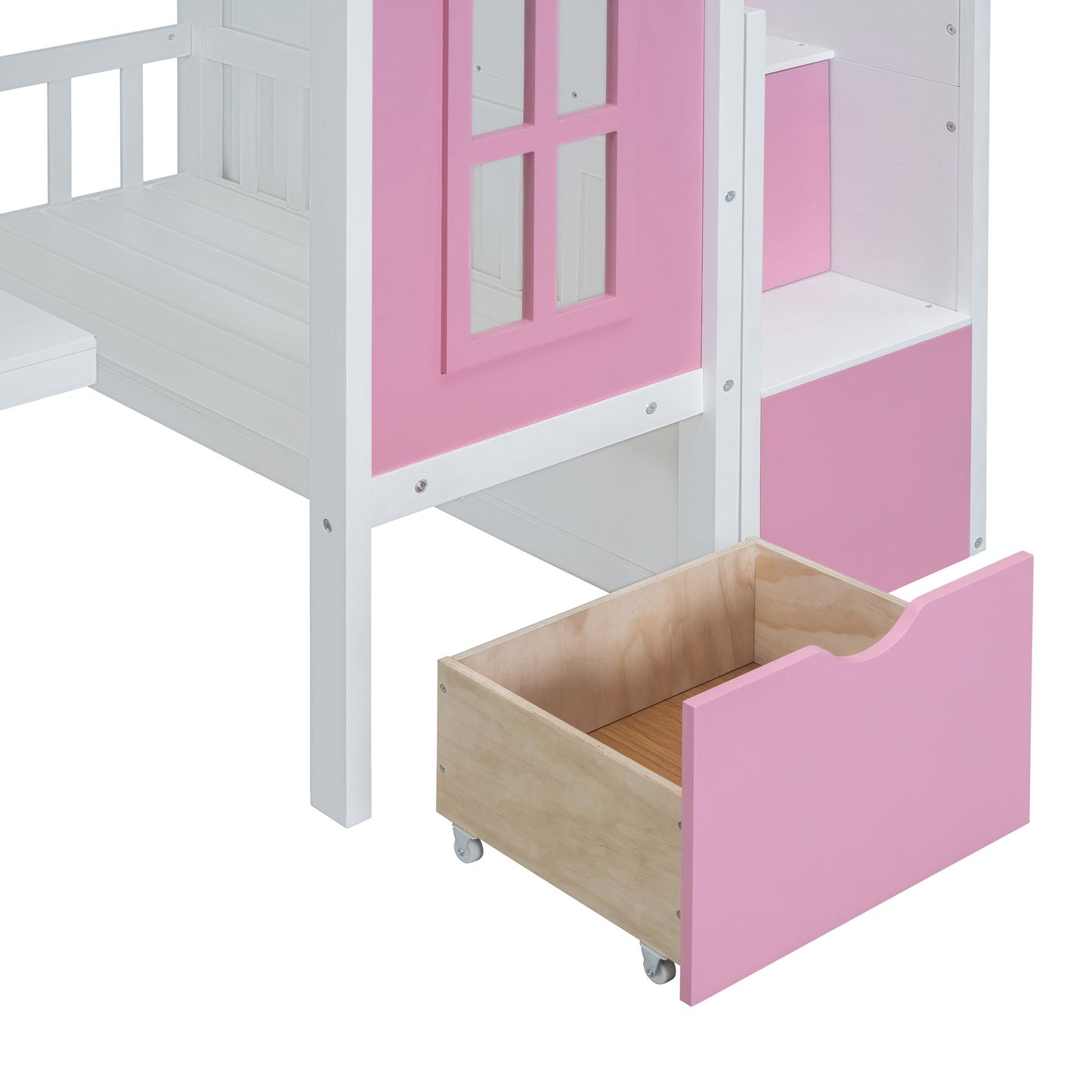 Twin Over Twin Bunk Bed With Changeable Table, Bunk Bed Turn Into Upper Bed And Down Desk - The Sleep Loft - Online Mattress Showroom NYC