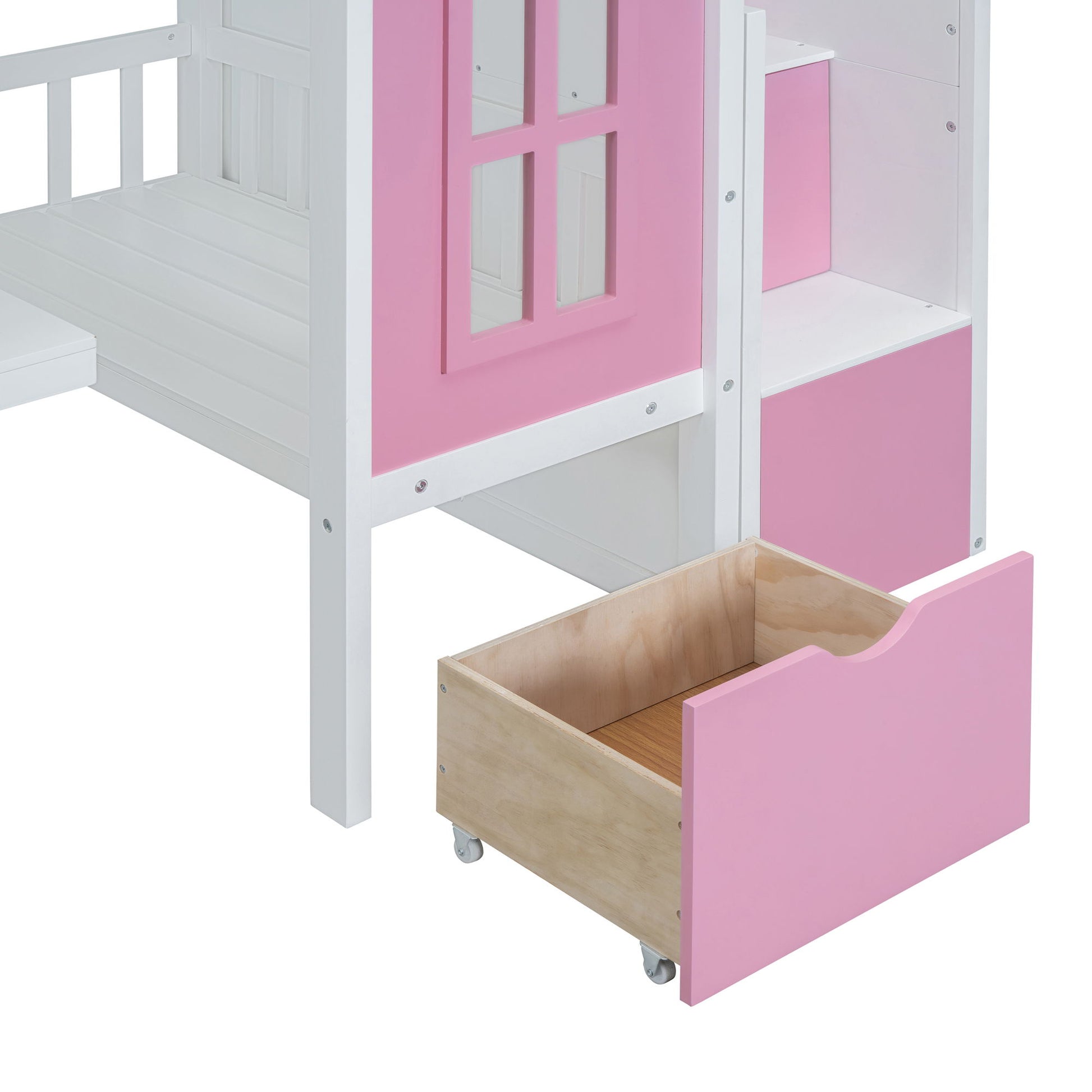 Twin Over Twin Bunk Bed With Changeable Table, Bunk Bed Turn Into Upper Bed And Down Desk - The Sleep Loft - Online Mattress Showroom NYC