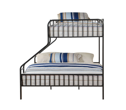 Caius - Twin Long Queen Bunk Bed - Gun - The Sleep Loft - Online Mattress Showroom NYC