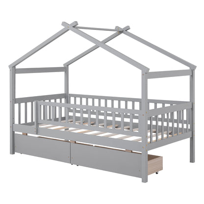 House Bed With 2 Drawers - The Sleep Loft - Online Mattress Showroom NYC