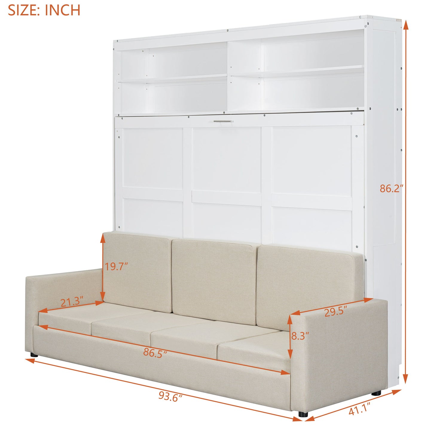 Murphy Wall Bed With Sofa - The Sleep Loft - Online Mattress Showroom NYC