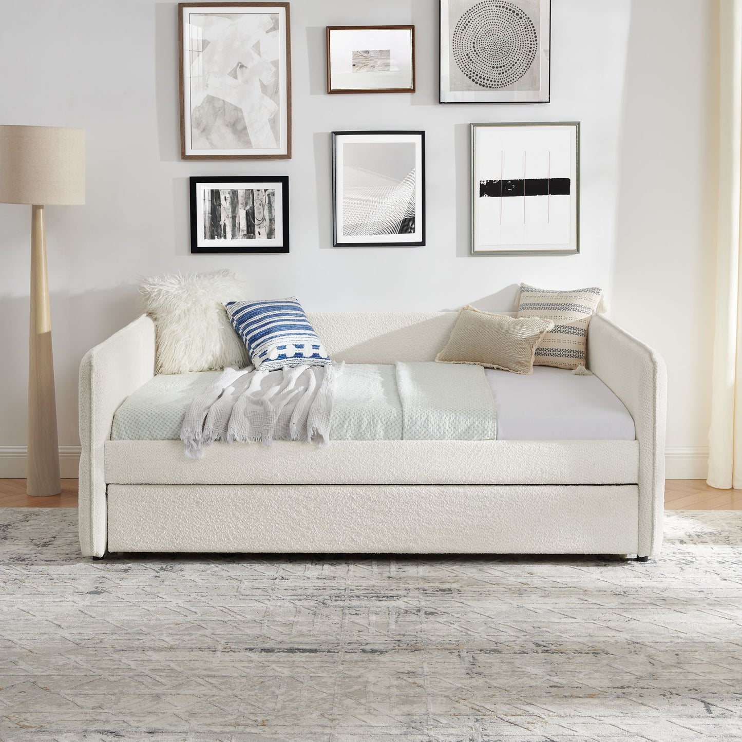 Upholstered Daybed With Pop Up Trundle - The Sleep Loft - Online Mattress Showroom NYC