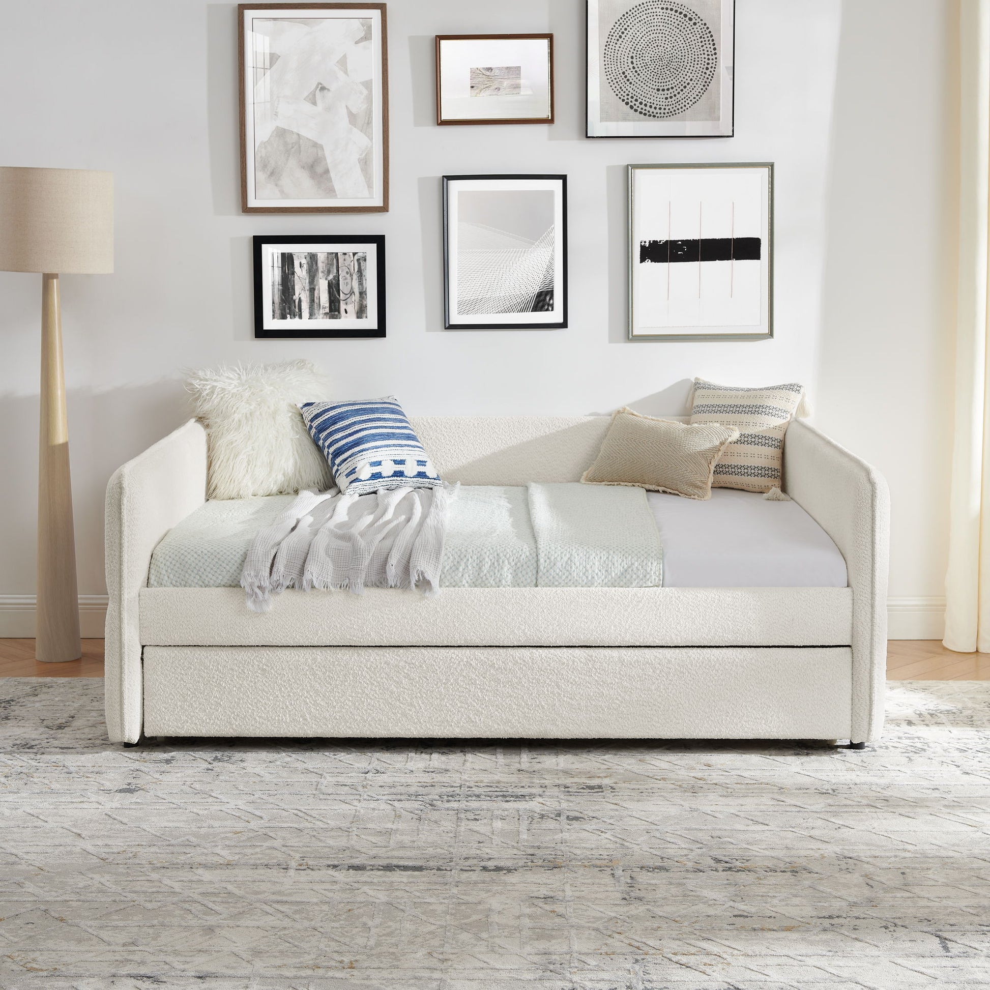 Upholstered Daybed With Pop Up Trundle - The Sleep Loft - Online Mattress Showroom NYC