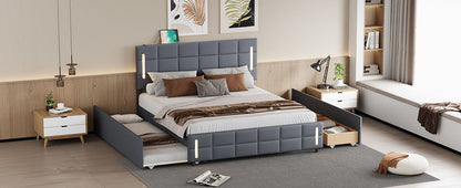 Upholstered Platform Bed With Trundle & Drawers - The Sleep Loft - Online Mattress Showroom NYC